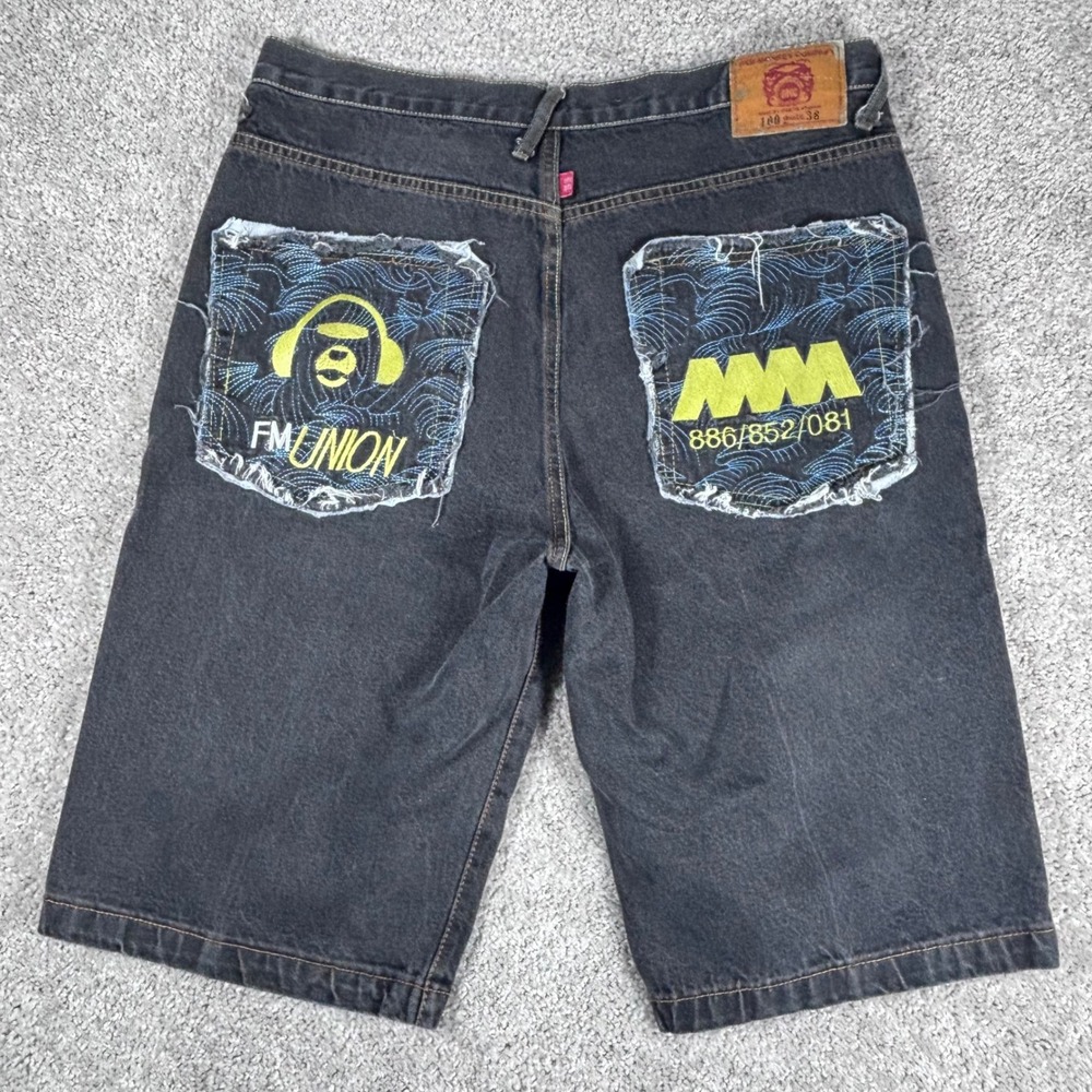 Red Monkey Company Mens Size‎ 38 Black Denim Shorts RMC Lot 100 2